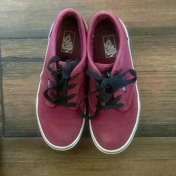 Vans Authentic Lo Burgundy Red Canvas Youth 4.5 - Picture 1 of 6